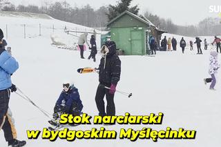 Tłumy narciarzy w bydgoskim Myślęcinku. Byliśmy na Stefanowym Stoku