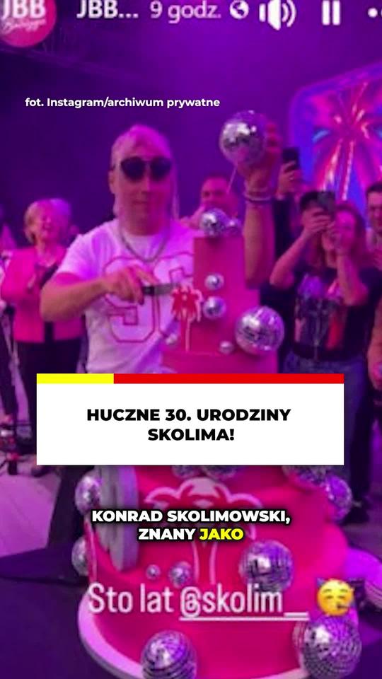 Skolim miał ogromny tort urodzinowy, a na scenie pojawił się na motorze. To nie była zwykła trzydziestka!