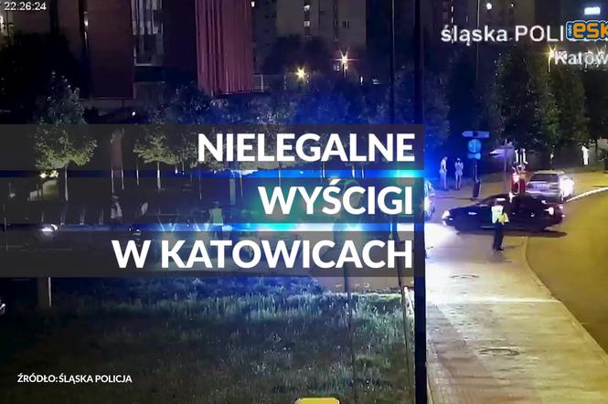 Szybkie samochody stanęły do nielegalnego wyścigu w Katowicach. Interweniowała policja [ZDJĘCIA, WIDEO]