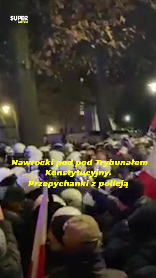 Policja i Nawrocki pod Trybunałem Konstytucyjny
