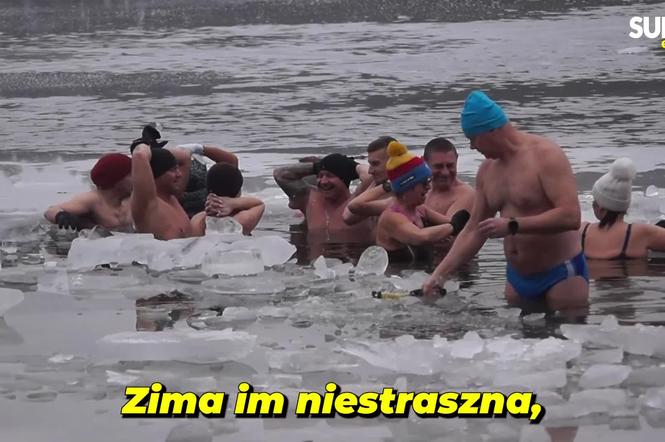 Lodowata woda, gorące emocje. Morsy znów opanowały jezioro pod Bydgoszczą
