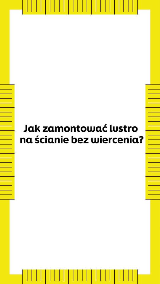 Lustro zamontowane bez wiercenia