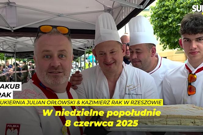 Najlepsza, najsłodsza i najdłuższa kremówka w Polsce jest w Rzeszowie. 14 tysięcy porcji zniknęło w mig!